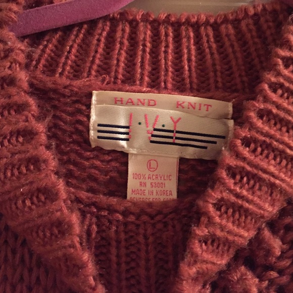 Chunky mauve pink sweater - Picture 2 of 2