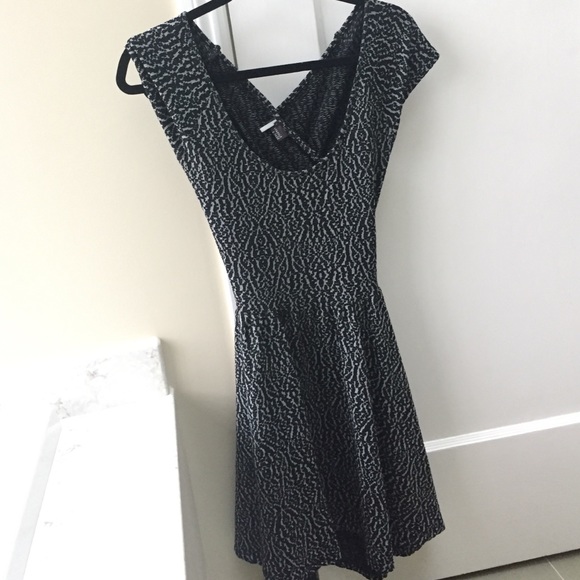 Black and white skater dress