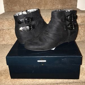 Black ankle boots no heel BRAND NEW!