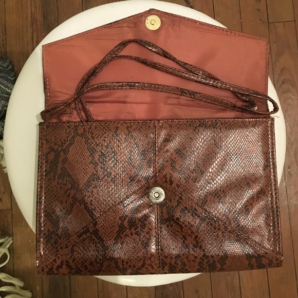 Clutch and crossbody bag python print - Picture 3 of 3