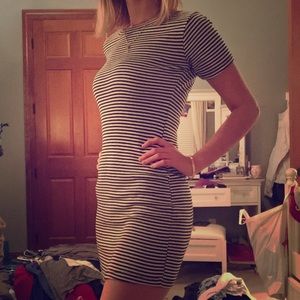 Brandy Melville Striped Fitted Dress