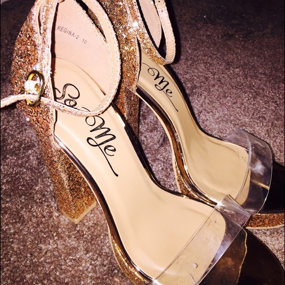 Glitter Block heels dress up or down