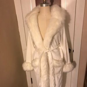 Faux Fur luxurious robe with attached hood!