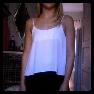 Flowing white tank top