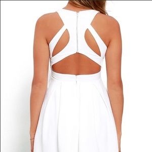 White skater dress