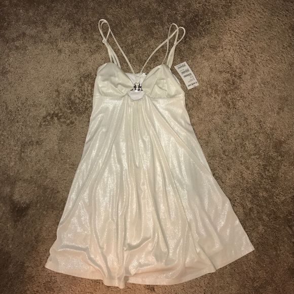 Cream shimmer dress