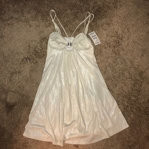 Cream shimmer dress