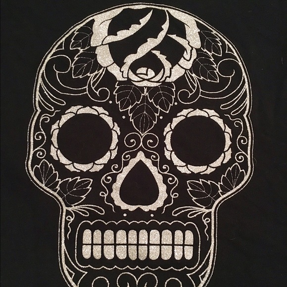 torrid Tops - GUC Glitter Skull Long-Sleeve Shirt torrid Tops - GUC Glitter Skull Long-Sleeve Shirt