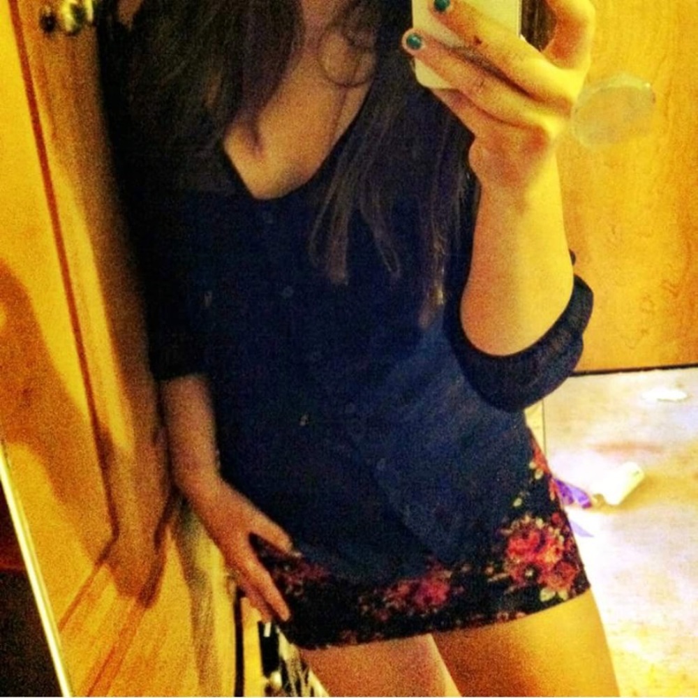 Floral pencil skirt