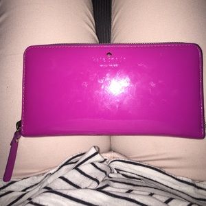 Hot pink Kate spade wallet