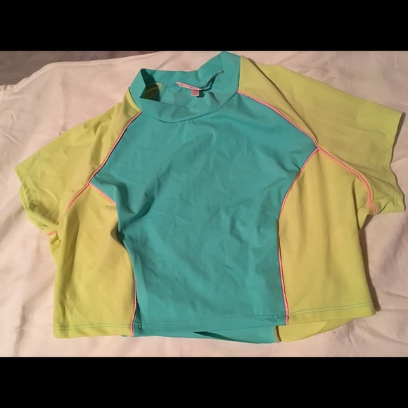 Victoria secret crop top rash guard