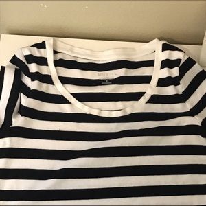 Black and white striped top