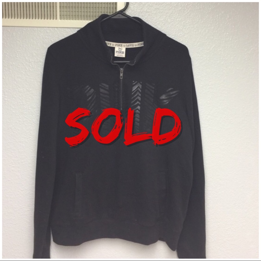 SOLD Black PINK sweatshirt zip up