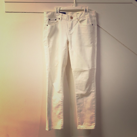 Women's Size 28 white J. Crew toothpick jeans