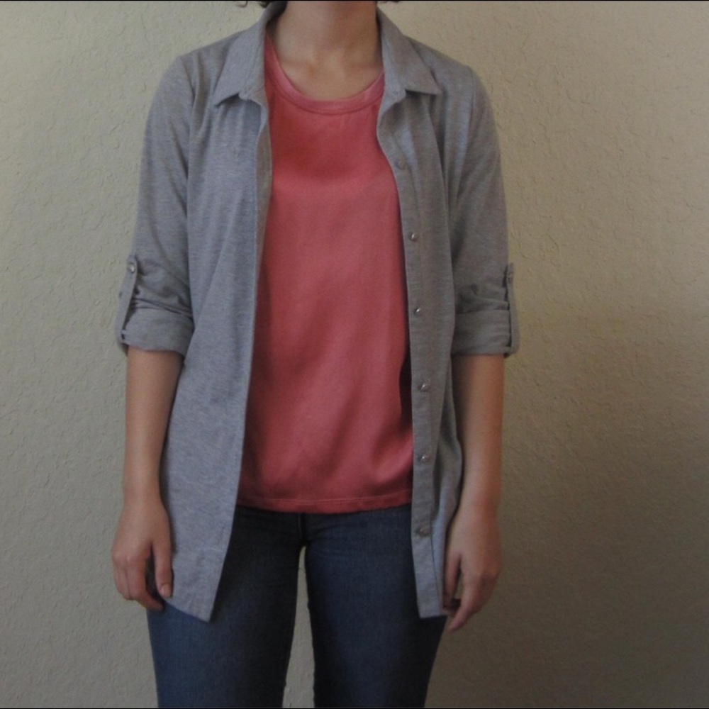 Grey Button Up - M