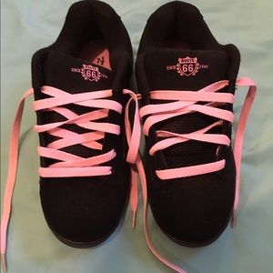 Black and Pink Route 66 shoes