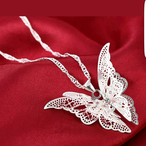 Stunning Sterling Butterfly Pendant