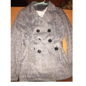 GREY PEA COAT