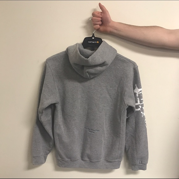 ➕SOLD➕ Custom Made Heather Grey Hoodie - Picture 3 of 4