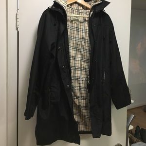 Burberry Navy Raincoat