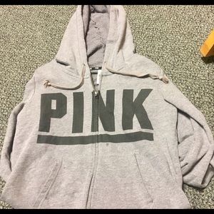 VS PINK GREY ZIP UP