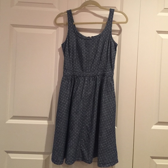 Denim pocka dot sundress