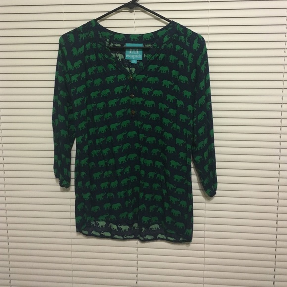 Elephant print top