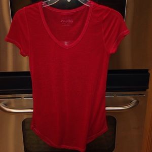 Red V-Neck tee