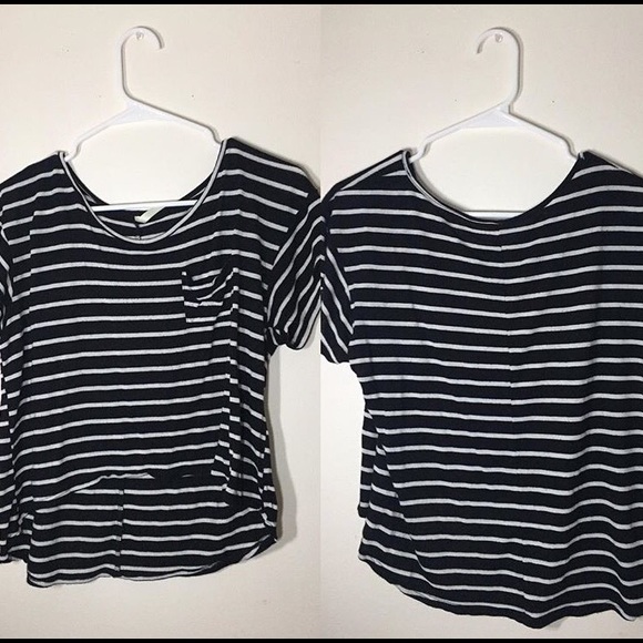 Striped cropped shirt