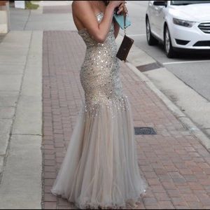 Jeweled strapless prom gown glamour by terani