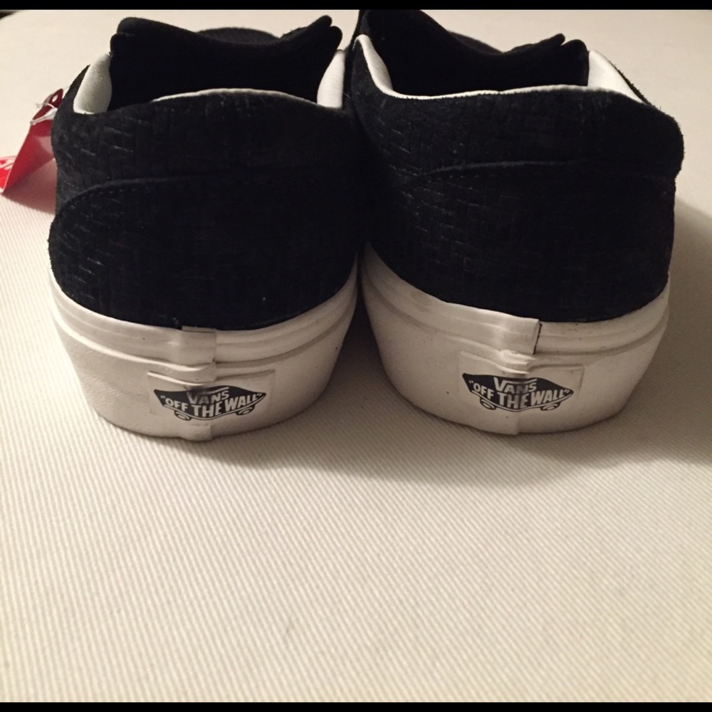 VANs NWB Black Braided Suede Slip-ons - Picture 4 of 5