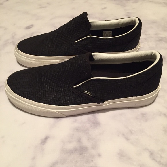 VANs NWB Black Braided Suede Slip-ons - Picture 3 of 5