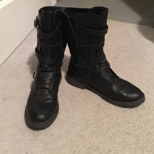 L.E.I Black Combat Boots