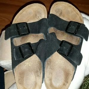Suede Arizona Birkestock sandals black