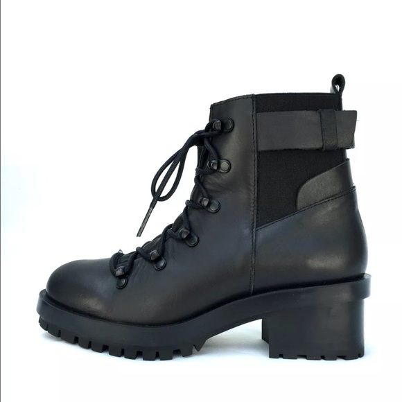 Zara Black Leather Ankle Boots