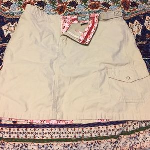 Horny Toad khaki cargo skirt.