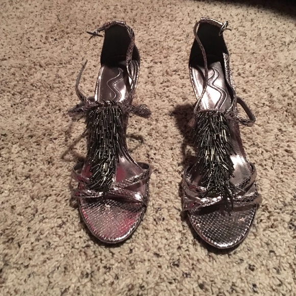 Metallic heels