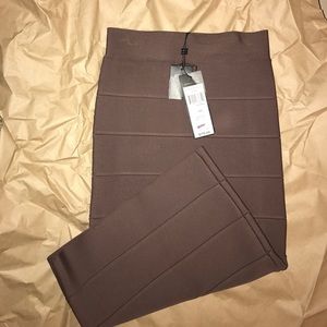 Bcbg midi "leger" skirt in chocolate brown