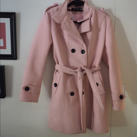 Powder Pink Belted Trench Coat