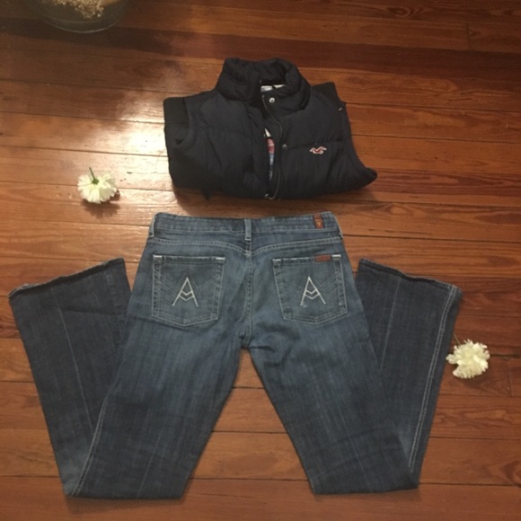 7 For All Mankind Denim - 7 for all mankind a pocket boot cut jeans sz 29