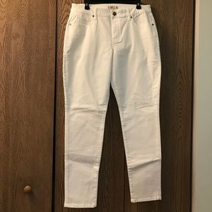 CAbi size 12 white skinny jeans
