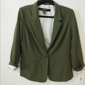 Kensie Olive Green 3/4 Blazer - Size M