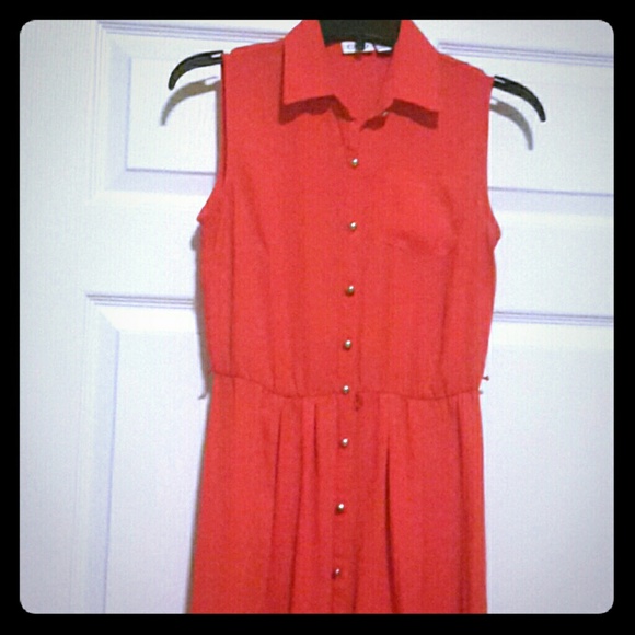 Orange asymmetrical dress