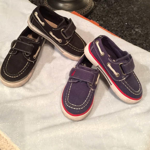 two pairs of Nautica shoes for boys