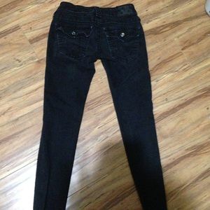Black True Religion jeans with rhinestones.size 24