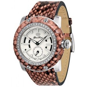 Genuine Python Glam Rock Watch with Diamonds