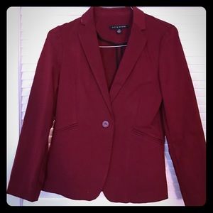 Burgundy Red Work blazer.