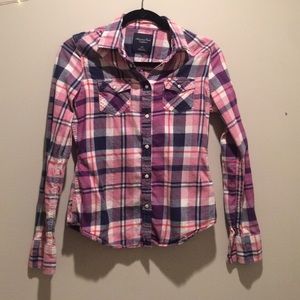 American Eagle Marble-Button Flannel