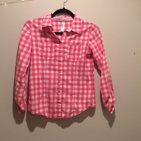 Pink & White Checkered Dress Flannel