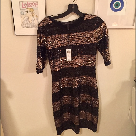 BCBGMAXAZRIA "Marta" Sequin Bodycon Dress NWT